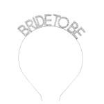 DaXi Bachelorette Party Decorations Bridal Accessories Bride to Be Tiara Bridal Shower Headband Wedding Decor