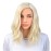 BERON Blonde Wigs 14 Inch/35 cm Women Girls Short Curly Wavy Side Part Hair Wig Light Blond Color Shoulder Costume Cosplay or Daily Use Wigs Rose Net with Wig Cap