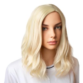 BERON Blonde Wigs 14 Inch/35 cm Women Girls Short Curly Wavy Side Part Hair Wig Light Blond Color Shoulder Costume Cosplay or Daily Use Wigs Rose Net with Wig Cap BERON Blonde Wigs 14 Inch/35 cm Women Girls Short Curly Wavy Side Part Hair Wig Light Blond Color Shoulder Costume Cosplay or Daily Use Wigs Rose Net with Wig Cap