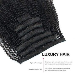 ABH AMAZINGBEAUTY HAIR Afro Coily Clip in Hair Extensions Real Human Hair 4B and 4C Double Wefts Remy Coily Clip ins for African Americans 120 Grams 7pcs 17 Clips, 1B Natural Black 14 Inch ABH AMAZINGBEAUTY HAIR Afro Coily Clip in Hair Extensions Real Human Hair 4B and 4C Double Wefts Remy Coily Clip ins for African Americans 120 Grams 7pcs 17 Clips, 1B Natural Black 14 Inch
