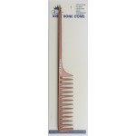 Krest Bone 10 Inch Space Teeth Rattail Comb. Professional comb. Heat Resistant Comb. Styling Combs. Detangle, Sectioning Comb.