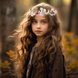 Vivivalue Women Floral Crown Boho Flower Headband Hair Wreath Floral Headpiece Halo with Ribbon Wedding Party Festival Photos