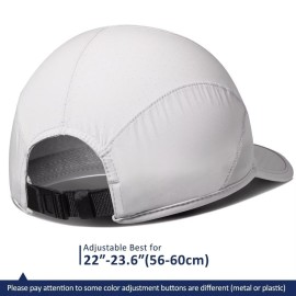 Sport Cap,Soft Brim Lightweight Running Hat Breathable Baseball Cap Quick Dry Sport Caps Cooling Portable Sun Hats for Men and Woman Performance Workouts and Outdoor Activities Light Gray