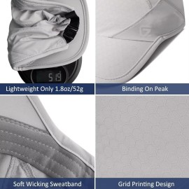 Sport Cap,Soft Brim Lightweight Running Hat Breathable Baseball Cap Quick Dry Sport Caps Cooling Portable Sun Hats for Men and Woman Performance Workouts and Outdoor Activities Light Gray