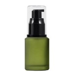 ericotry 1PC 60ML / 2 Ounce Empty Upscale Glass Refillable Lotion Pump Bottle for Cosmetic Make Up Cream Liquid Gels Serums Separate Dispenser Container (Green)