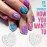 Custom Body Art Airbrush Nail Stencils - Design Series Set  14 Includes 20 Individual Nail Art Template Sheets with 16 Designs Each for a Total 320 Patterns