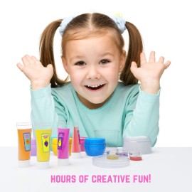 GirlZone Lip Balm Making Kit, 25-Piece Makeup and Lip Gloss Set with Glitters, Stickers & More, Fabulous Girls Toys Age 8 & Great Gift Idea for Kids