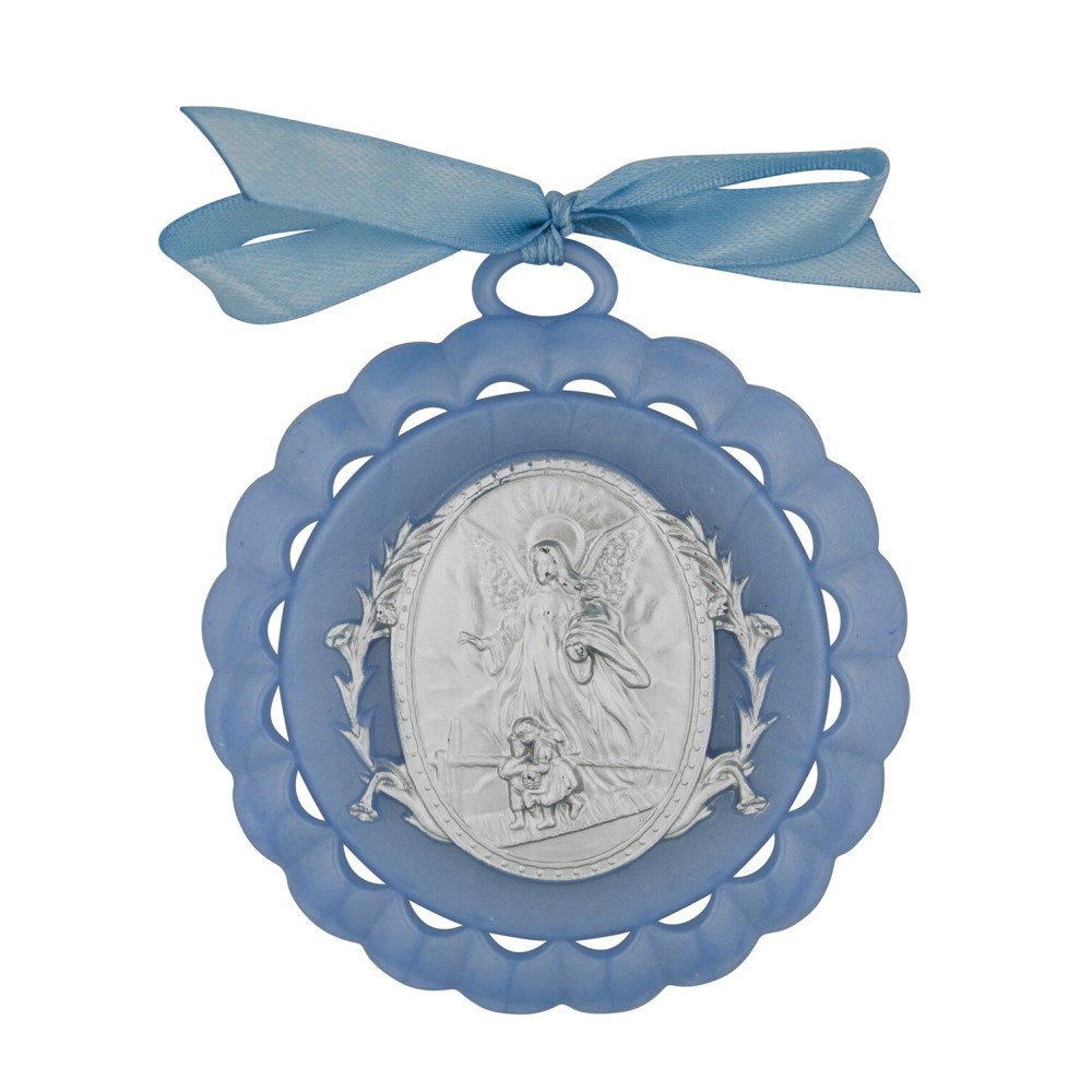 Guardian Angel Crib Medal (Blue)