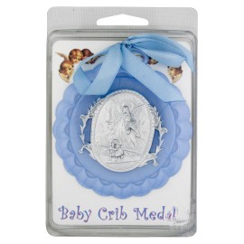 Guardian Angel Crib Medal (Blue)