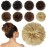 FESHFEN Human Messy Buns - 100% Human Hair Bun Real Scrunchies Hair Pieces Ponytail Extensions Wavy Tousled Updo Chignon Hairpieces for Women, Light Blonde