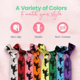 Multi Colored Horse Hair Accessories, Cowgirl Elastics Set, No Crease Hair Ties, Gift for Equestrian Multi Colored Horse Hair Accessories, Cowgirl Elastics Set, No Crease Hair Ties, Gift for Equestrian