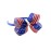 BinaryABC 4th of July Headband,American Flag Bow Headband,Patriotic Headband,Memorial Day Independence Day Party Decorations,2Pcs