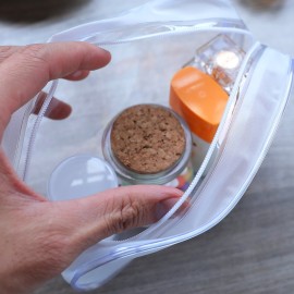 Pangda 5 Pack Clear PVC Zippered Toiletry Carry Pouch Portable Cosmetic Makeup Bag for Vacation, Bathroom and Organizing (Small, White) Pangda 5 Pack Clear PVC Zippered Toiletry Carry Pouch Portable Cosmetic Makeup Bag for Vacation, Bathroom and Organizing (Small, White)