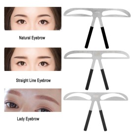 Eyebrow Shaping Stencil, 3 Types Professional Eyebrow Stencil Shaping Template DIY Shaping Define Ruler Makeup Tool(Lady Eyebrow) Eyebrow Shaping Stencil, 3 Types Professional Eyebrow Stencil Shaping Template DIY Shaping Define Ruler Makeup Tool(Lady Eyebrow)