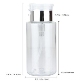7oz Push Down Pump Dispenser Flip Top Cap Refillable Empty Bottle -Color: Silver - Lockable Travel Cosmetic Packaging Empty Bottle for Nail Polish Manicure 7oz Push Down Pump Dispenser Flip Top Cap Refillable Empty Bottle -Color: Silver - Lockable Travel Cosmetic Packaging Empty Bottle for Nail Polish Manicure