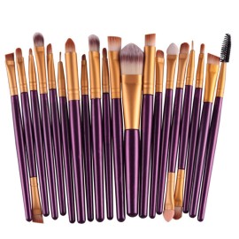 20pcs Makeup BRUSHES Kit Set Powder Foundation Eyeshadow Eyeliner Lip Brush NEW  (PURPLE + GOLD)