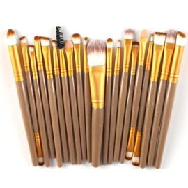 20pcs Makeup BRUSHES Kit Set Powder Foundation Eyeshadow Eyeliner Lip Brush NEW  (PURPLE + GOLD)