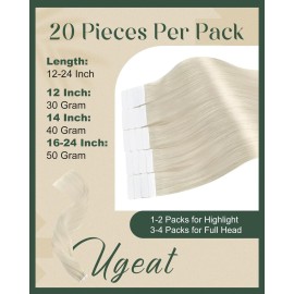 Ugeat 22 Inch Remy Tape in Extensions Human Hair Platinum Blonde Human Hair Tape in Extensions Platinum Blonde Natural Hairstyles for Women Everyday Wear 20Pcs 50G Ugeat 22 Inch Remy Tape in Extensions Human Hair Platinum Blonde Human Hair Tape in Extensions Platinum Blonde Natural Hairstyles for Women Everyday Wear 20Pcs 50G