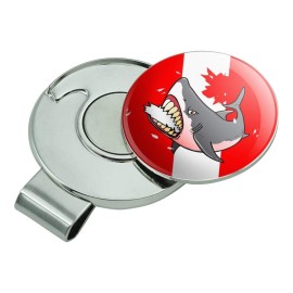 GRAPHICS & MORE Angry Shark Scuba Diving Flag Diver Golf Hat Clip with Magnetic Ball Marker