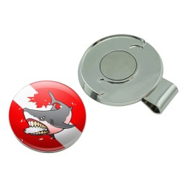 GRAPHICS & MORE Angry Shark Scuba Diving Flag Diver Golf Hat Clip with Magnetic Ball Marker