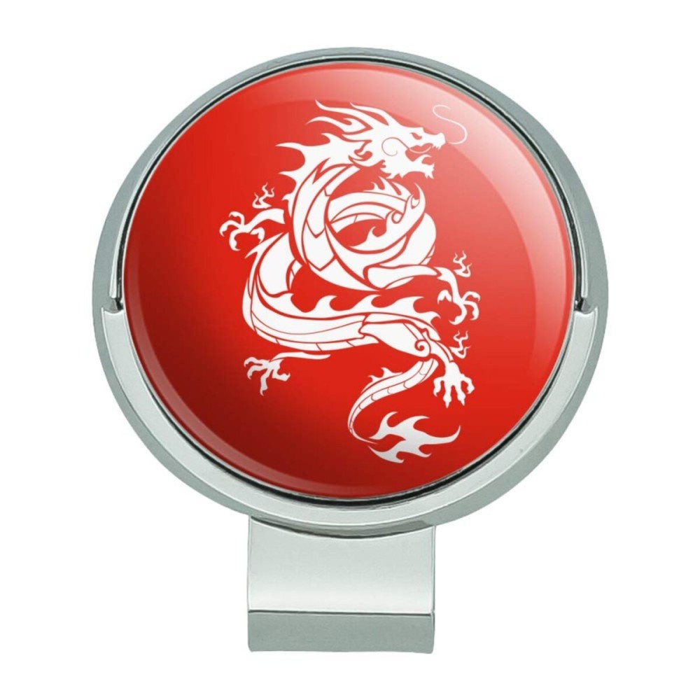 GRAPHICS & MORE Tribal Dragon Asian Golf Hat Clip with Magnetic Ball Marker