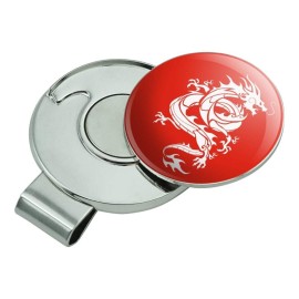 GRAPHICS & MORE Tribal Dragon Asian Golf Hat Clip with Magnetic Ball Marker