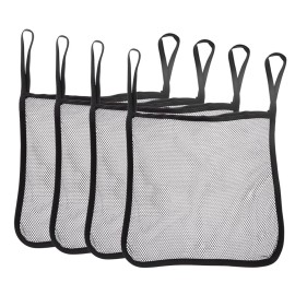 4Pcs Baby Stroller Bag,Oxford Hanging Mesh Stroller Bags Net Organizer 11.8x12.5(Black)