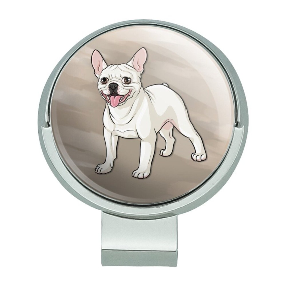 GRAPHICS & MORE French Bulldog Smiling Pet Dog Golf Hat Clip with Magnetic Ball Marker