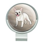 GRAPHICS & MORE French Bulldog Smiling Pet Dog Golf Hat Clip with Magnetic Ball Marker