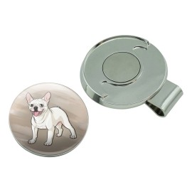 GRAPHICS & MORE French Bulldog Smiling Pet Dog Golf Hat Clip with Magnetic Ball Marker