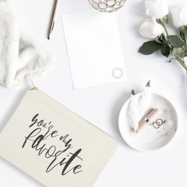 The Cotton & Canvas Co. You\'re My Favorite Mother\'s Day Gift, Cosmetic Bag and Travel Make Up Pouch