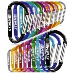 STURME 20pcs 2.7 Carabiner Clip Durable Carabeaner Hooks Small Carabiner D Clip