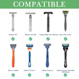 Linkidea 2 Pack Safety Razor Stand, Opening Dia 0.7 (18.5mm) Men Shaving Stand for Bathroom Countertop Compatible with Gillette SkinGuard (Dark Grey)