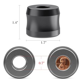 Linkidea 2 Pack Safety Razor Stand, Opening Dia 0.7 (18.5mm) Men Shaving Stand for Bathroom Countertop Compatible with Gillette SkinGuard (Dark Grey)