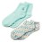 Earth Therapeutics Aloe Vera Socks - Infused w/Aloe Vera & Vitamin E - Helps Dry Feet, Calluses, Dead Skin - Use w/Lotion - Green/Confetti - 2 Pairs