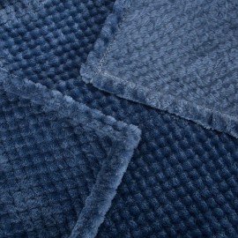 Fuzzy Blanket or Fluffy Blanket for Baby, Soft Warm Cozy Coral Fleece Toddler, Infant or Newborn Receiving Blanket for Crib, Stroller, Travel, Decorative (28Wx40L, XS-Smoked Blue)