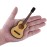 Dselvgvu Wooden Miniature Guitar with Stand and Case Mini Musical Instrument Guitar Replica Collectible Figurines Dollhouse Accessories Model Home Decoration Display Ornament (5.91x2.17x0.74)