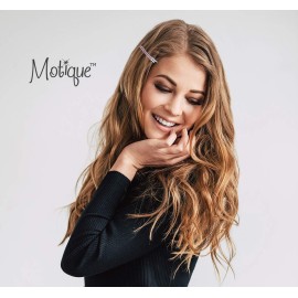 Silver Rhinestone Studded Hair Barette Bobby Pin Clip | 4 Count | Pink