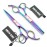 5.5 Inches Hair Scissors with Thinning Comb Hair Cutting Shears Thinning Shears set for Professional and Personal (Rainbow)