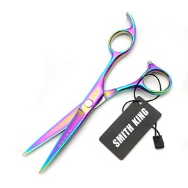 5.5 Inches Hair Scissors with Thinning Comb Hair Cutting Shears Thinning Shears set for Professional and Personal (Rainbow)