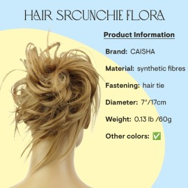 CAISHA XXL Hairpiece Scrunchie Updo Voluminous Slightly Wavy Messy Bun Medium Blonde G16F
