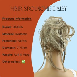 CAISHA Jumbo Scrunchie Braided Updo Wavy Messy Bun Hairpiece Dark Blond Mix G25D CAISHA Jumbo Scrunchie Braided Updo Wavy Messy Bun Hairpiece Dark Blond Mix G25D