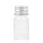 24Pcs 5ml Empty Plastic Bottles Vials Tiny Jars Sample Bottle Mini Storage Container Case with Aluminum Screw Cap for Facial Cream, Cosmetics, Powder (Transparent)