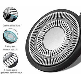 MAX-T Electric Shaver Quick Rechargeable Rotary Shaver with Pop Up Trimmer 100% Waterproof Wet & Dry Electric Razor (Replacement Shaver Net)