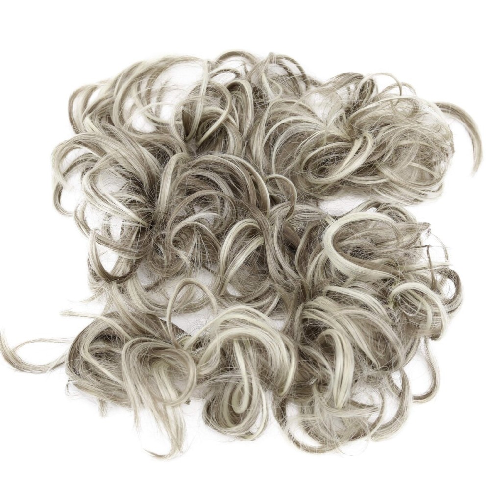 CAISHA Hairpiece Hair Wrap Heat-resistant Synthetic Fibres Curly Messy Updo Dirty Blonde Mix HW38
