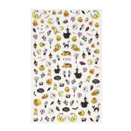 ALLYDREW 3 Sheets Spooky Halloween Nail Art Halloween Nail Stickers