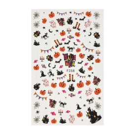 ALLYDREW 3 Sheets Spooky Halloween Nail Art Halloween Nail Stickers