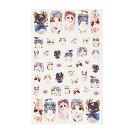 ALLYDREW 3 Sheets Love for Cats Nail Art Kitty Cat Nail Stickers