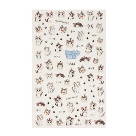 ALLYDREW 3 Sheets Love for Cats Nail Art Kitty Cat Nail Stickers