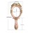 Nerien Handheld Mirror Vanity Makeup Mirror Travel Princess Metal Cosmetic Mirror Portable Oval Embossed Rose Mirrors Decorative Desk Girl Student Vintage Beautiful Handle Mirrors Pink-3